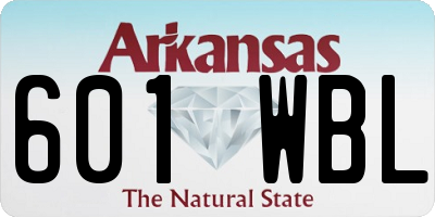AR license plate 601WBL
