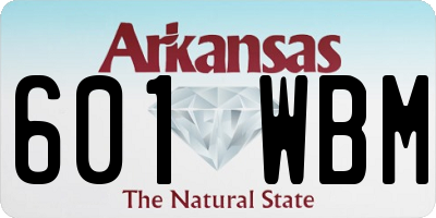 AR license plate 601WBM