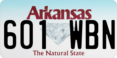 AR license plate 601WBN