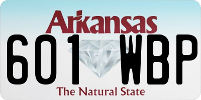 AR license plate 601WBP