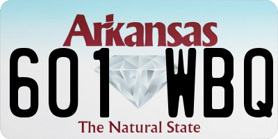 AR license plate 601WBQ