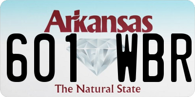 AR license plate 601WBR