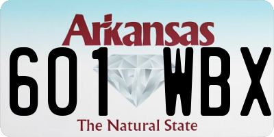AR license plate 601WBX