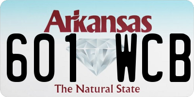 AR license plate 601WCB