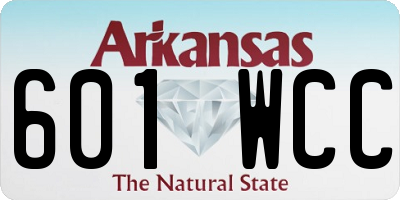 AR license plate 601WCC