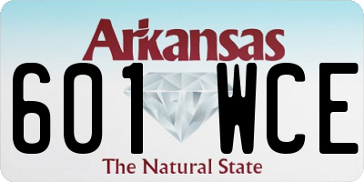 AR license plate 601WCE