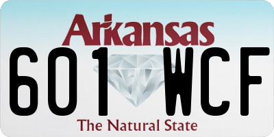 AR license plate 601WCF
