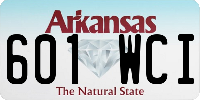 AR license plate 601WCI