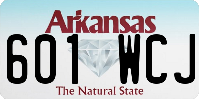 AR license plate 601WCJ