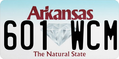 AR license plate 601WCM