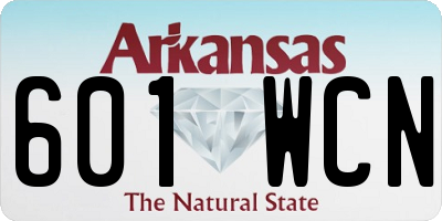 AR license plate 601WCN