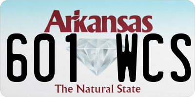 AR license plate 601WCS