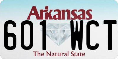 AR license plate 601WCT