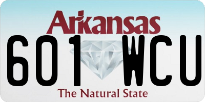 AR license plate 601WCU