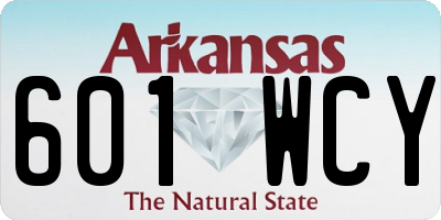 AR license plate 601WCY