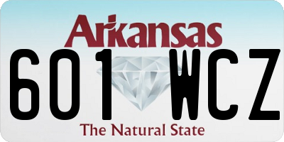 AR license plate 601WCZ