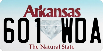AR license plate 601WDA