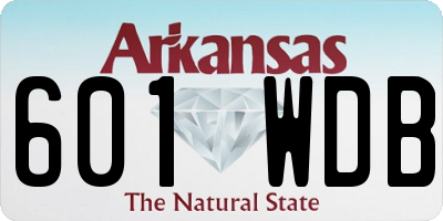 AR license plate 601WDB