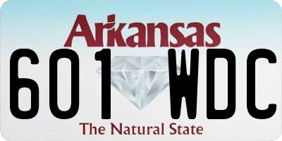 AR license plate 601WDC