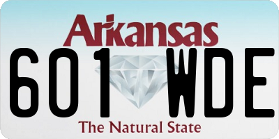 AR license plate 601WDE