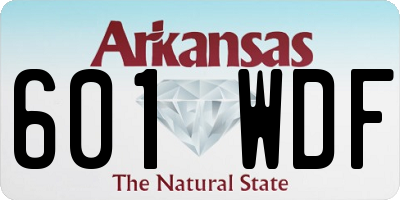 AR license plate 601WDF