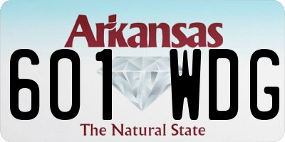 AR license plate 601WDG