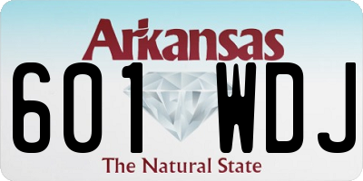AR license plate 601WDJ