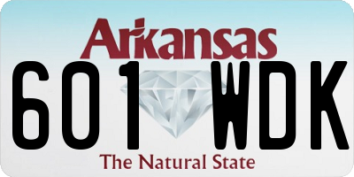 AR license plate 601WDK
