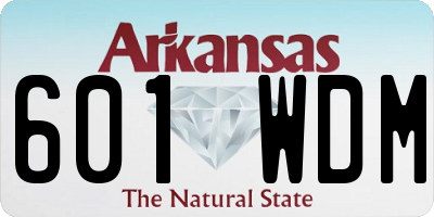 AR license plate 601WDM