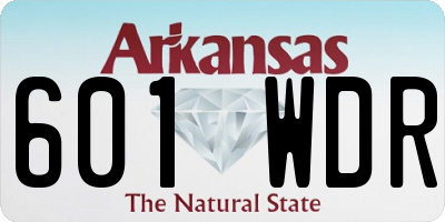 AR license plate 601WDR