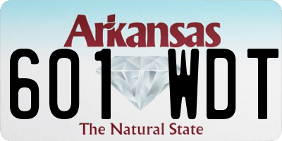 AR license plate 601WDT