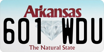 AR license plate 601WDU