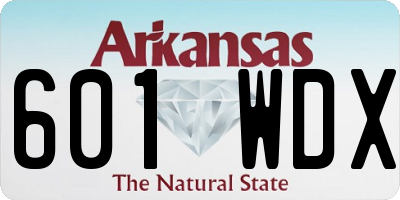 AR license plate 601WDX