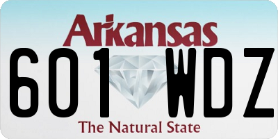 AR license plate 601WDZ