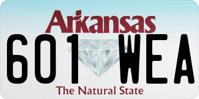 AR license plate 601WEA