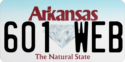 AR license plate 601WEB