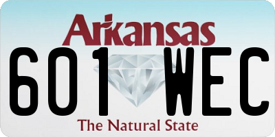 AR license plate 601WEC