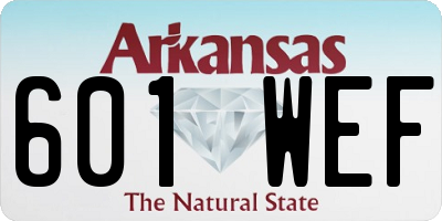 AR license plate 601WEF