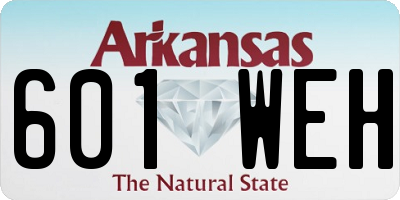 AR license plate 601WEH