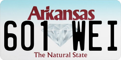 AR license plate 601WEI