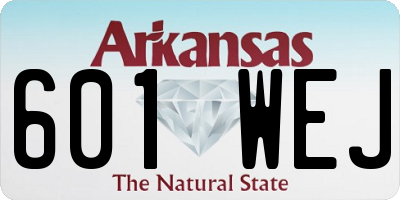 AR license plate 601WEJ