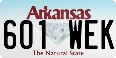 AR license plate 601WEK