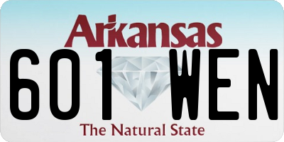 AR license plate 601WEN