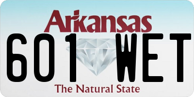 AR license plate 601WET