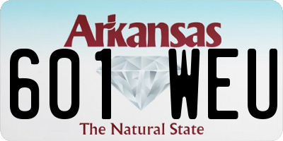 AR license plate 601WEU