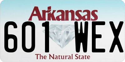 AR license plate 601WEX