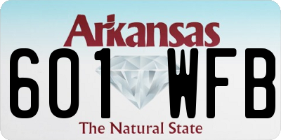 AR license plate 601WFB
