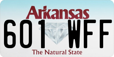 AR license plate 601WFF