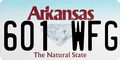 AR license plate 601WFG