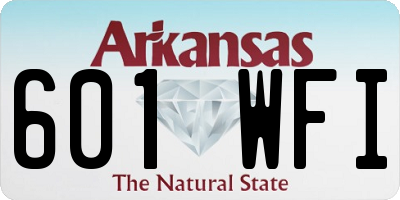 AR license plate 601WFI